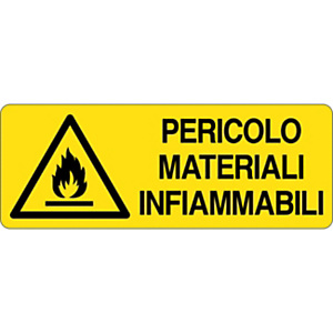 Cartello segnaletico Pericolo materiali infiammabili, Alluminio, Non adesivo, 33,3 x 12,5 cm Cartello segnaletico Pericolo materiali infiammabili, Alluminio, Non adesivo, 33,3 x 12,5 cm