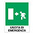 Cartello uscita emergenza a sinistra in alluminio 250x310 mm - 1