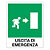 Cartello uscita emergenza a sinistra in alluminio 250x310 mm - 2