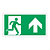 Cartello uscita emergenza a sinistra in alluminio 250x310 mm - 7