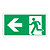 Cartello uscita emergenza a sinistra in alluminio 250x310 mm - 8