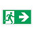 Cartello uscita emergenza a sinistra in alluminio 250x310 mm - 9