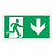 Cartello uscita emergenza a sinistra in alluminio 250x310 mm - 10