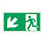 Cartello uscita emergenza a sinistra in alluminio 250x310 mm - 11