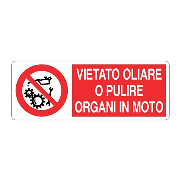 Cartello vietato riparare o registrare durante il moto in alluminio 333x125 mm - 5