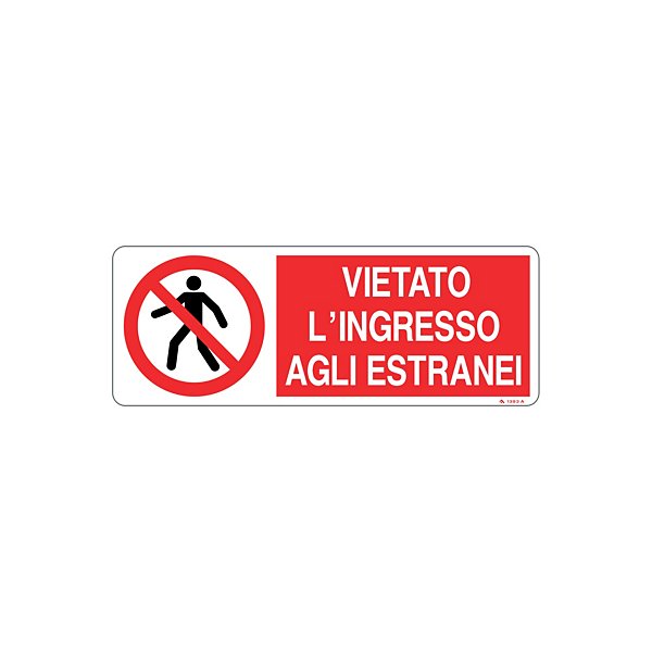 Cartello vietato riparare o registrare durante il moto in alluminio 333x125 mm - 17