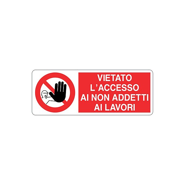 Cartello vietato riparare o registrare durante il moto in alluminio 333x125 mm - 18