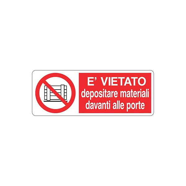 Cartello vietato riparare o registrare durante il moto in alluminio 333x125 mm - 20