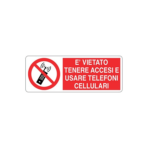 Cartello vietato riparare o registrare durante il moto in alluminio 333x125 mm - 25