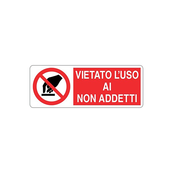 Cartello vietato riparare o registrare durante il moto in alluminio 333x125 mm - 30