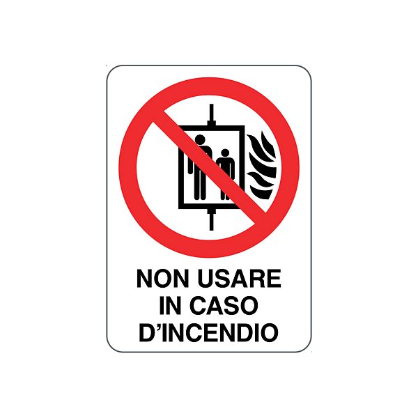 Cartello vietato trasportare persone in alluminio 333x125 mm - 37