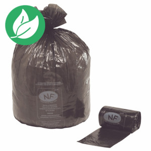 Carton de 500 sacs poubelle  NF 50 L Noir (Carton de 500 sacs)