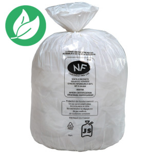 Carton de 500 sacs poubelle plastiques Blanc 30 L (Carton de 500 sacs) Carton de 500 sacs poubelle plastiques Blanc 30 L (Carton de 500 sacs)