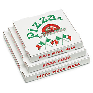 Carton pizza impression Napoli 260x260x35 mm