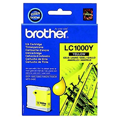 Cartouche Brother LC1000Y jaune pour imprimantes jet d'encre