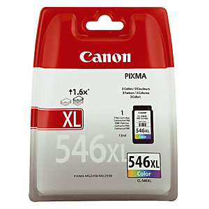 Cartouche Canon CL 546 XL couleurs (cyan + magenta + jaune) pour imprimantes jet d'encre