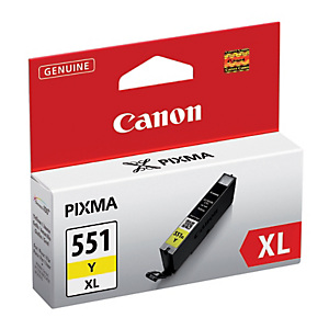 Cartouche Canon CLI-551Y XL jaune pour imprimantes jet d'encre