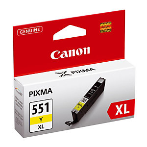 Cartouche Canon CLI-551Y XL jaune pour imprimantes jet d'encre