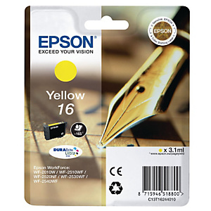Cartouche encre Authentique EPSON Stylo 16 jaune pour imprimante jet d'encre