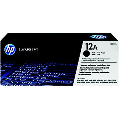 Cartouche encre Authentique HP 12AD noir pour imprimante laser