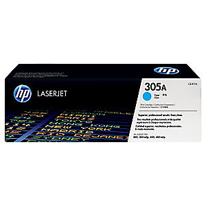 Cartouche encre Authentique HP 305A cyan pour imprimante laser