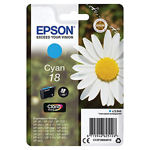 Cartouche d'encre Epson 18 cyan pour imprimantes jet d'encre