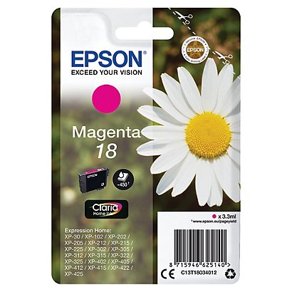 Cartouche d'encre Epson 18 magenta pour imprimantes jet d'encre