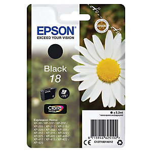 Cartouche d'encre Epson 18 noire pour imprimantes jet d'encre