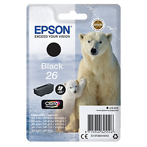 Cartouche d'encre Epson 26 N noire pour imprimantes jet d'encre