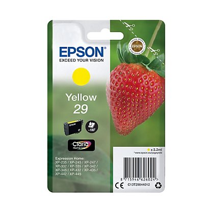Cartouche d'encre Epson 29 J Fraise jaune pour imprimantes jet d'encre