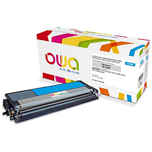 Cartouche encre Remanufacturée OWA compatible BROTHER TN-321 / 326Y cyan pour imprimante laser