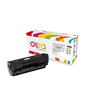 Cartouche encre Remanufacturée OWA compatible HP 12A Q2612A noir pour imprimante laser