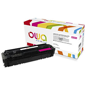 Cartouche encre Remanufacturée OWA compatible HP 201A, CF 403A magenta pour imprimante laser