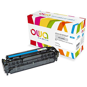 Cartouche encre Remanufacturée OWA compatible HP 305A CE411A cyan pour imprimante laser