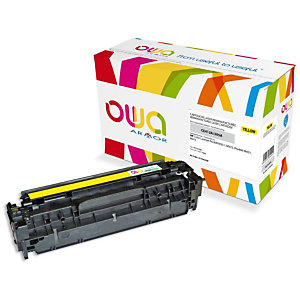 Cartouche encre Remanufacturée OWA compatible HP 305A CE412A jaune pour imprimante laser