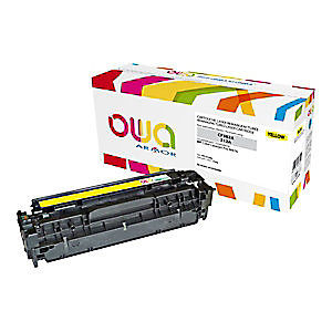 Cartouche encre Remanufacturée OWA compatible HP 312A, CF382A jaune pour imprimante laser