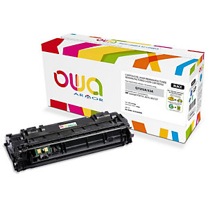 Cartouche encre Remanufacturée OWA compatible HP 53A Q7553A -  noir pour imprimante laser