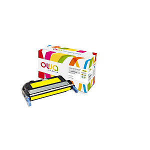 Cartouche encre Remanufacturée OWA compatible HP 643A Q5952A jaune pour imprimante laser