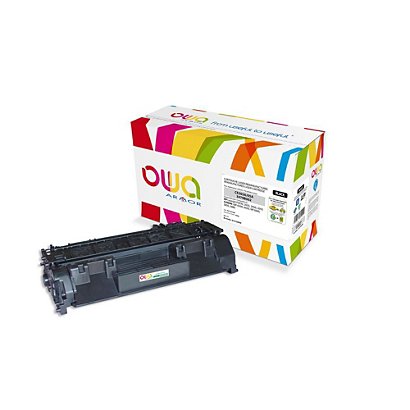 Cartouche encre Remanufacturée OWA compatible HP HP 05A CE505A noir pour imprimante laser