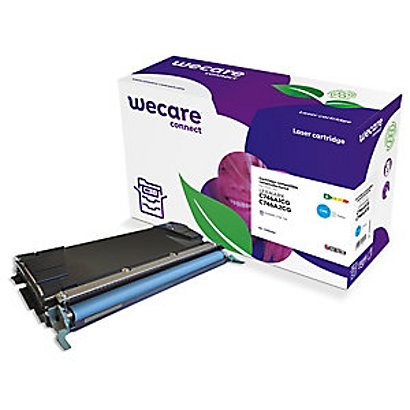 Cartouche encre Remanufacturée WECARE compatible LEXMARK C746 C, C746A1CG cyan pour imprimante laser