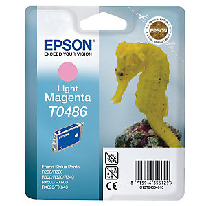 Cartouche Epson T0486 magenta clair pour imprimantes jet d'encre