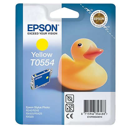 Cartouche Epson T0554 jaune pour imprimantes jet d'encre