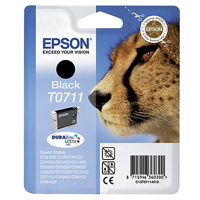Cartouche Epson T0711 noir pour imprimantes jet d'encre - 1