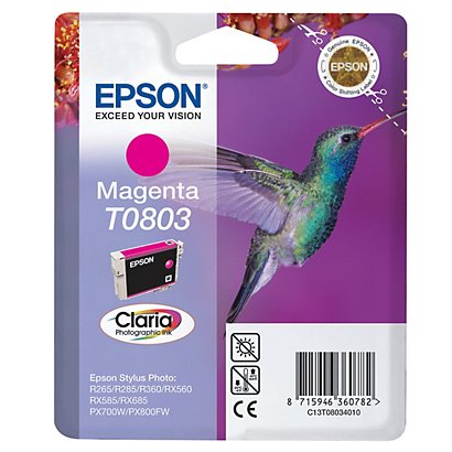 Cartouche Epson T0803 magenta pour imprimantes jet d'encre