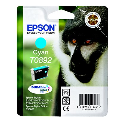 Cartouche Epson T0892 cyan pour imprimantes jet d'encre