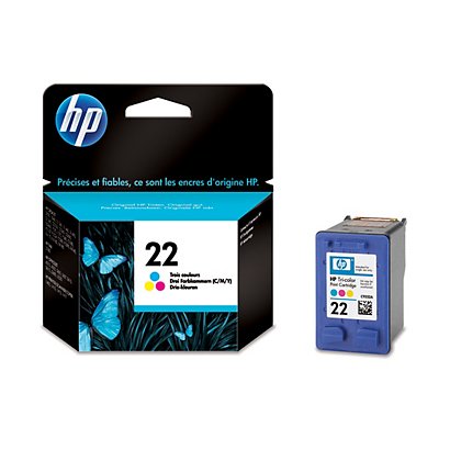 Cartouche HP 22 couleurs (cyan+magenta+jaune) pour imprimantes jet d'encre