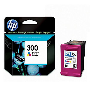 Cartouche HP 300 couleurs (cyan+magenta+jaune) pour imprimantes jet d'encre