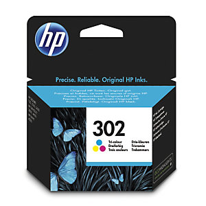 Cartouche HP 302 couleurs(cyan+magenta+jaune) pour imprimantes jet d'encre