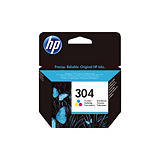 Cartouche HP 304 couleurs (cyan+magenta+jaune) pour imprimantes jet d'encre Cartouche HP 304 couleurs (cyan+magenta+jaune) pour imprimantes jet d'encre
