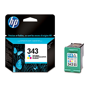 Cartouche HP 343 couleurs (cyan + magenta + jaune) pour imprimantes jet d'encre